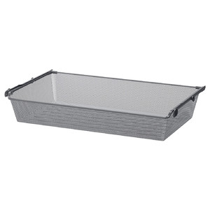 KOMPLEMENT Mesh basket with pull-out rail, dark grey, 100x58 cm