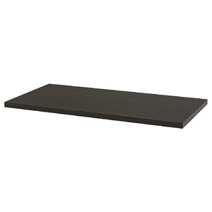 LAGKAPTEN Table top, black-brown, 120x60 cm