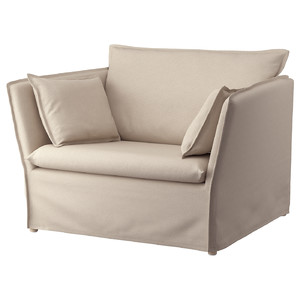 BACKSÄLEN 1,5-seat armchair, Katorp natural