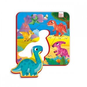 Magnetic Foam Puzzle 15pcs Dinosaurs 3+