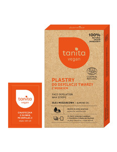 TANITA Face Depilation Wax Strips Almond Oil 100% Natural Vegan 120pcs