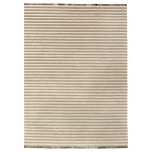 TÅGSPÅR Rug, high pile, white/beige, 170x240 cm