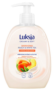 Luksja Creamy & Soft Energizing Hand Wash Peach & White Tea 93% Natural Vegan 500ml