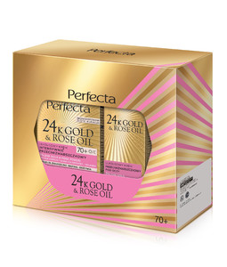 PERFECTA Gift Set 24K Gold & Rose Oil (Day & Night 70+ Cream + Eye Cream )