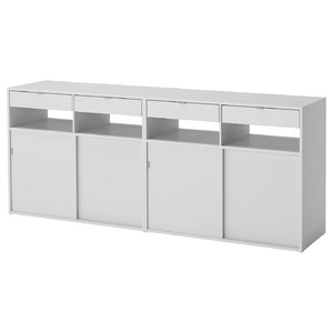 SPIKSMED Storage combination, light grey, 195x40x79 cm