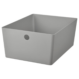 KUGGIS Box, light grey, 26x35x15 cm