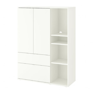 VIHALS Storage unit, white, 105x37x140 cm