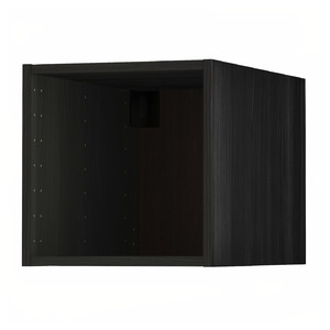 METOD Top cabinet, wood effect black, 40x60x40 cm