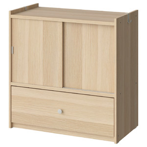 BRUKSVARA Storage unit, oak, 80x81 cm