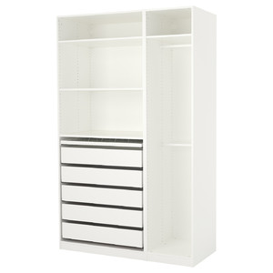 PAX Wardrobe, white, 150x58x236 cm