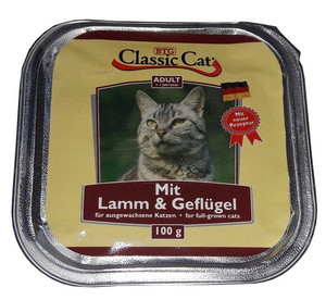 Classic Cat Adult Cat Food Lamb & Poultry 100g