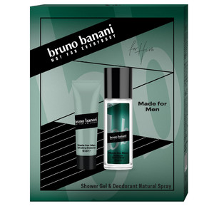 COTY Bruno Banani Gift Set for Men Made for Men - Deodorant Natural Spray & Shower Gel