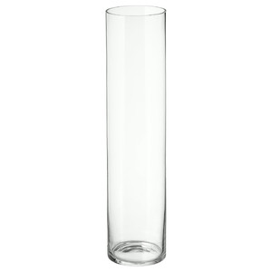 CYLINDER Vase, clear glass, 68 cm