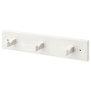 KUBBIS Rack with 3 hooks, white