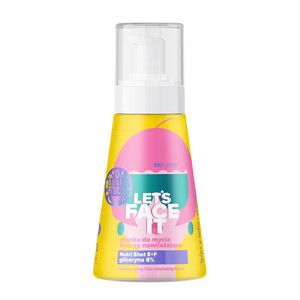 FARMONA TUTTI FRUTTI Let's Face It Moisturizing Facial Cleansing Foam With Glycerin 8% + Nutri Shot E+F 96% Natural Vegan 250ml