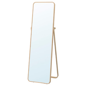 IKORNNES Standing mirror, ash, 52x167 cm