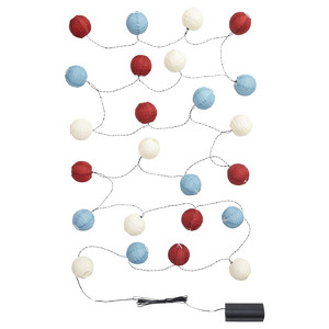 SOMMARLÅNKE LED lighting chain with 24 lights, outdoor battery-operated/decoration multicolour