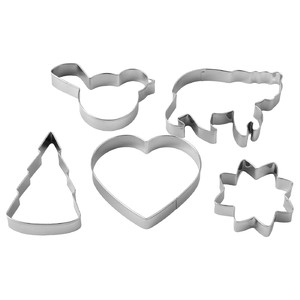 VINTERFINT Pastry cutter, set of 5, mixed shapes stainless steel