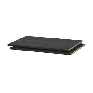 UTRUSTA Shelf, wood effect black, 80x60 cm