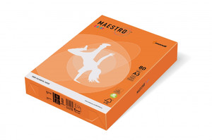 Maestro Colour Paper for Laser, Inkjet Printers & Copiers A4 160g 250 Sheets, orange