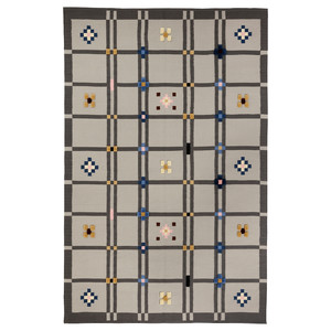 KNYLHAVREN Rug, flatwoven, grey/handmade, 200x300 cm