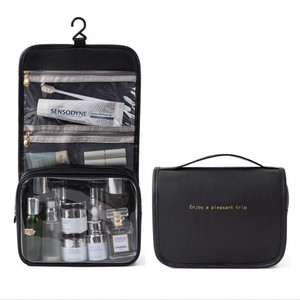 ECARLA Folding Beauty Sachet Makeup Cosmetics Organiser - Black 25 x 21 x 9 cm