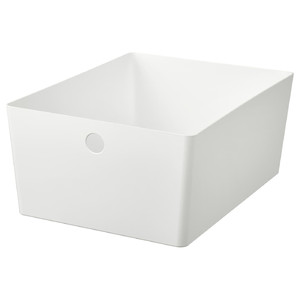 KUGGIS Box, white, 26x35x15 cm