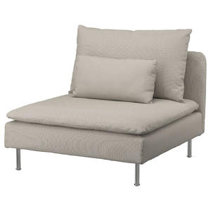 SÖDERHAMN 1-seat section, Fridtuna light beige