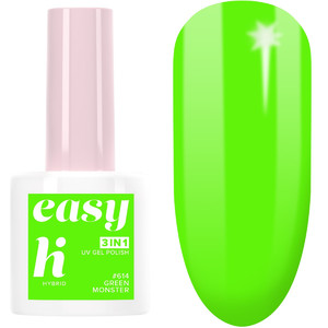 Hi UV Gel Polish Vegan 614 Easy Green Monster 3in1 Lunapark