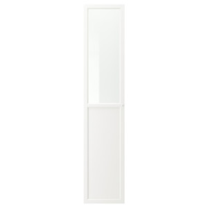 OXBERG Panel/glass door, white, 40x192 cm