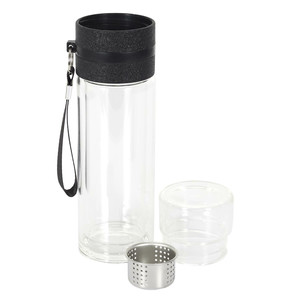 Double Wall Glass Bottle with Infuser