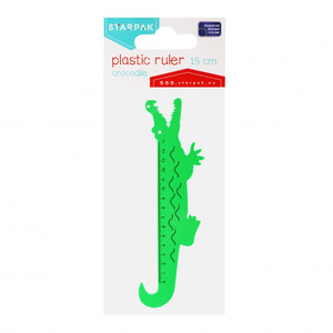 Starpak Plastic Ruler Crocodile 15cm