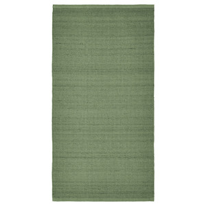 TIDTABELL Rug, flatwoven, green, 80x150 cm