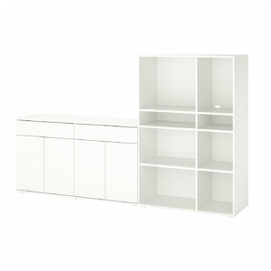 VIHALS Storage combination, white, 235x37x140 cm