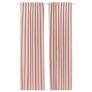 SANELA Curtains, 1 pair, pale pink, 140x300 cm