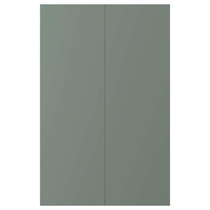 BODARP 2-p door f corner base cabinet set, grey-green, 25x80 cm