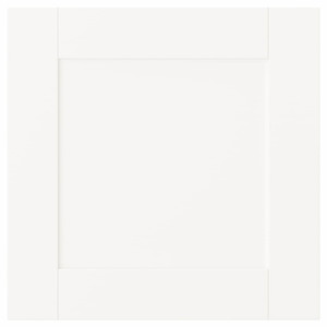 SANNIDAL Door with hinges, white, 40x40 cm