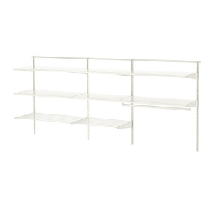 BOAXEL 3 sections, white, metal, 222x40x101 cm