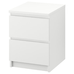 MALM 2-drawer chest, white, 40x55 cm