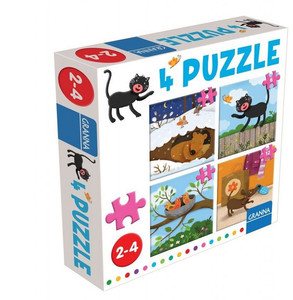 Granna Children's Puzzle Cat 4-6-9-12pcs 2+