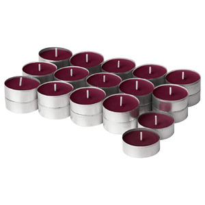 STÖRTSKÖN Scented tealight, Berries/red, 3.5 hr, 30 pack