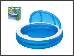 Bestway Inflatable Paddling Pool with Canopy 241x241x140cm