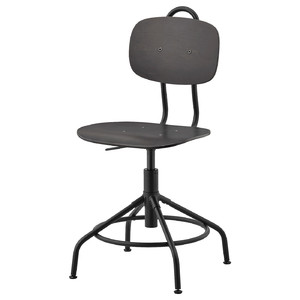 KULLABERG Swivel chair, black
