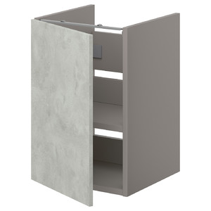ENHET Bs cb f wb w shlf/door, grey, concrete effect, 40x40x60 cm