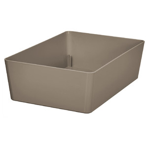 KUGGIS Box, dark grey-beige, 18x26x8 cm