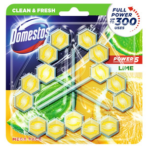 Domestos Power 5 Lime Toilet Freshener 3x 55g