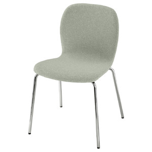 KARLPETTER Chair, Gunnared light green/Sefast chrome-plated