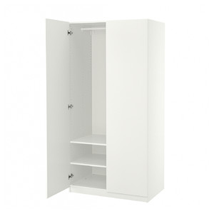 PAX / FORSAND Wardrobe, white/white, 100x60x201 cm