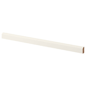 BODBYN Contoured deco strip/moulding, off-white, 221x6 cm