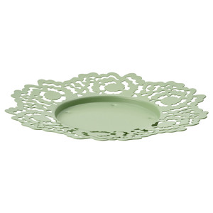 SILKESTRÄD Candle dish, light green, 18 cm